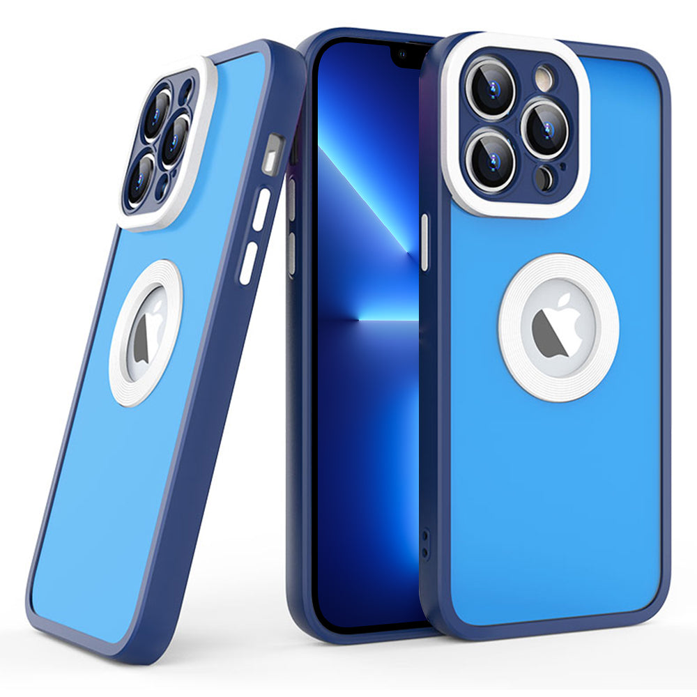 Soft TPU PC Case for iPhone 13 Pro 6.1 inch Case Skin-Touch Slim Phone Cover (Round Hollow Show Phone's Logo) Soft TPU PC Case for iPhone 13 Pro 6.1 inch Case Skin-Touch Slim Phone Cover (Round Hollow Show Phone's Logo)